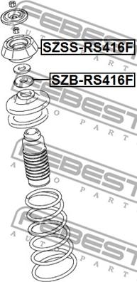 Febest SZSS-RS416F - Опора стойки амортизатора, подушка autospares.lv