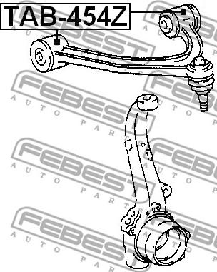 Febest TAB-454Z - Сайлентблок, рычаг подвески колеса autospares.lv