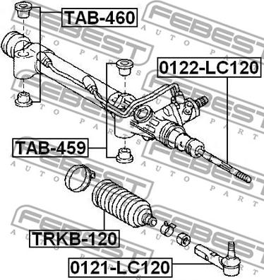 Febest TAB-460 - Подвеска, рулевое управление autospares.lv