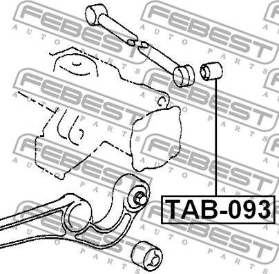 Febest TAB-093 - Сайлентблок, рычаг подвески колеса autospares.lv