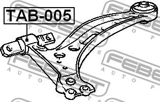 Febest TAB-005 - Сайлентблок, рычаг подвески колеса autospares.lv