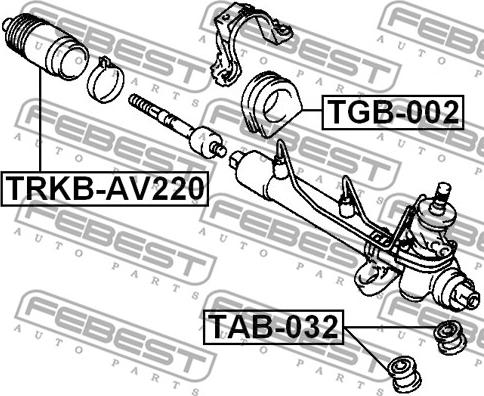 Febest TAB-032 - Подвеска, рулевое управление autospares.lv