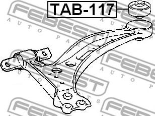 Febest TAB-117 - Сайлентблок, рычаг подвески колеса autospares.lv