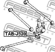 Febest TAB-J520 - Сайлентблок, рычаг подвески колеса autospares.lv