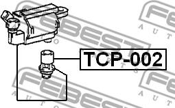 Febest TCP-002 - Вилка, катушка зажигания autospares.lv