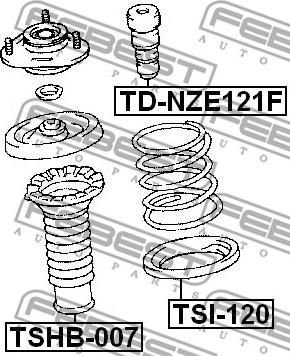 Febest TD-NZE121F - Отбойник, демпфер амортизатора autospares.lv