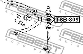 Febest TSB-809 - Подвеска, стойка вала autospares.lv