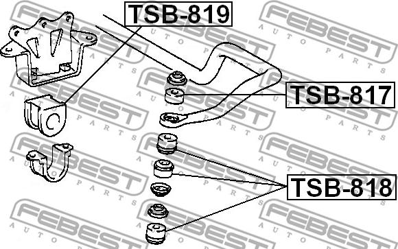 Febest TSB-817 - Подвеска, стойка вала autospares.lv