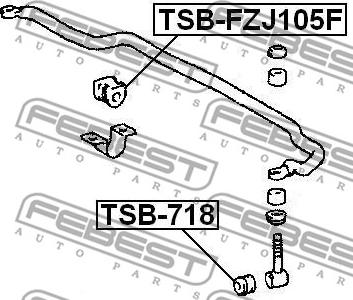 Febest TSB-718 - Подвеска, стойка вала autospares.lv