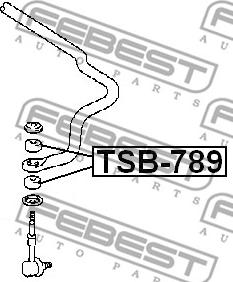 Febest TSB-789 - Опора стойки амортизатора, подушка autospares.lv