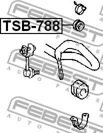 Febest TSB-788 - Подвеска, стойка вала autospares.lv