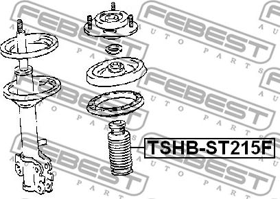 Febest TSHB-ST215F - Отбойник, демпфер амортизатора autospares.lv