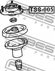 Febest TSS-005 - Опора стойки амортизатора, подушка autospares.lv