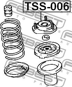 Febest TSS-006 - Опора стойки амортизатора, подушка autospares.lv