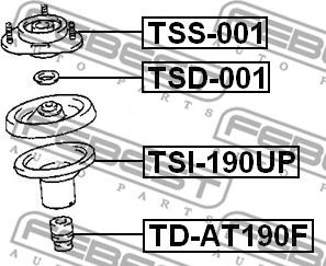 Febest TSS-001 - Опора стойки амортизатора, подушка autospares.lv