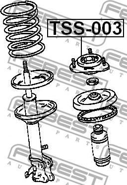 Febest TSS-003 - Опора стойки амортизатора, подушка autospares.lv