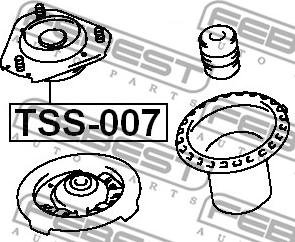 Febest TSS-007 - Опора стойки амортизатора, подушка autospares.lv