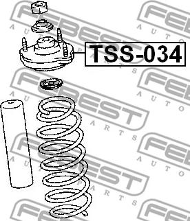 Febest TSS-034 - Опора стойки амортизатора, подушка autospares.lv