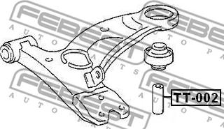 Febest TT-002 - Гильза, рычаг подвески колеса autospares.lv