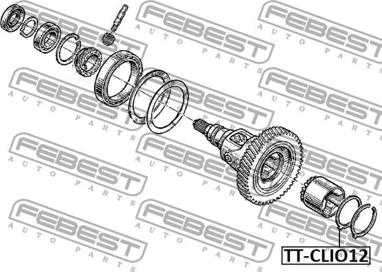 Febest TT-CLI012 - Монтажный комплект, сильфон приводного вала autospares.lv