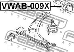 Febest VWAB-009X - Сайлентблок, рычаг подвески колеса autospares.lv