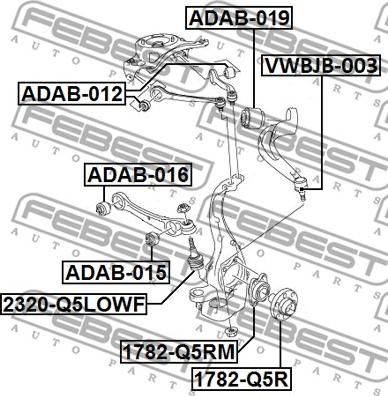 Febest VWBJB-003 - Пыльник шаровой опоры autospares.lv