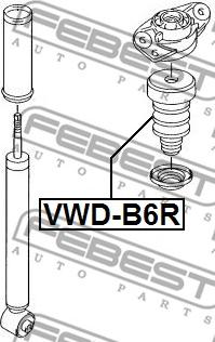 Febest VWD-B6R - Отбойник, демпфер амортизатора autospares.lv