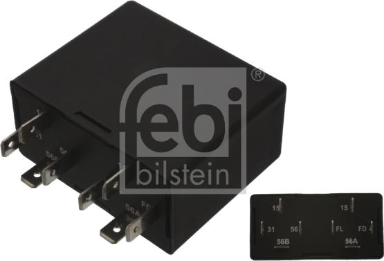 Febi Bilstein 40529 - Реле, фара дальнего света autospares.lv