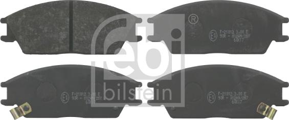 Febi Bilstein 16542 - Тормозные колодки, дисковые, комплект autospares.lv