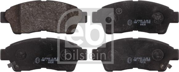 Febi Bilstein 16616 - Тормозные колодки, дисковые, комплект autospares.lv