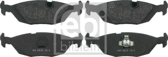 Febi Bilstein 16141 - Тормозные колодки, дисковые, комплект autospares.lv