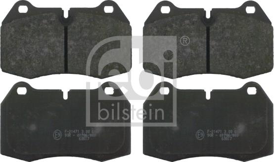 Febi Bilstein 16109 - Тормозные колодки, дисковые, комплект autospares.lv