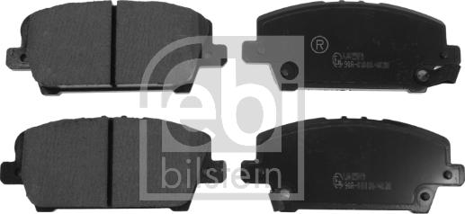 Febi Bilstein 16802 - Тормозные колодки, дисковые, комплект autospares.lv