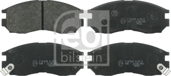 Febi Bilstein 16327 - Тормозные колодки, дисковые, комплект autospares.lv
