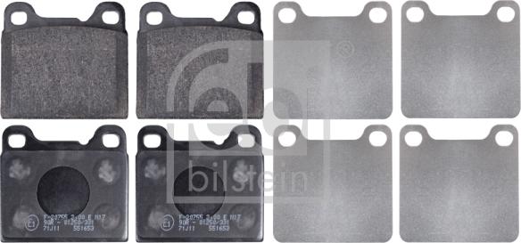 Febi Bilstein 16231 - Тормозные колодки, дисковые, комплект autospares.lv