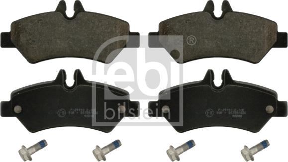 Febi Bilstein 16735 - Тормозные колодки, дисковые, комплект autospares.lv