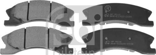 Febi Bilstein 116372 - Тормозные колодки, дисковые, комплект autospares.lv