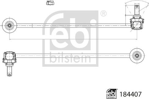 Febi Bilstein 184407 - Тяга / стойка, стабилизатор autospares.lv