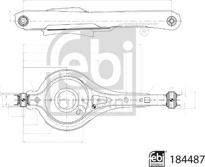 Febi Bilstein 184487 - Рычаг подвески колеса autospares.lv