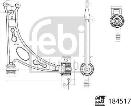 Febi Bilstein 184517 - Рычаг подвески колеса autospares.lv