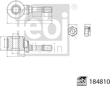 Febi Bilstein 184810 - Тяга / стойка, стабилизатор autospares.lv