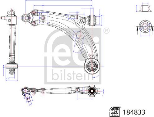 Febi Bilstein 184883 - Рычаг подвески колеса autospares.lv