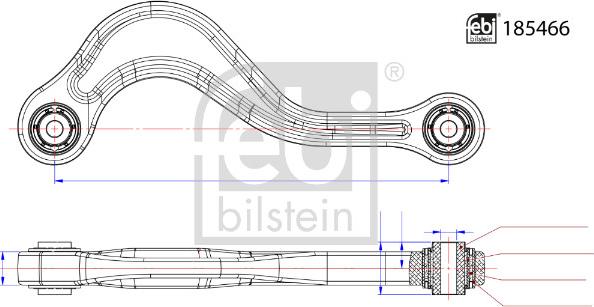 Febi Bilstein 185466 - Рычаг подвески колеса autospares.lv