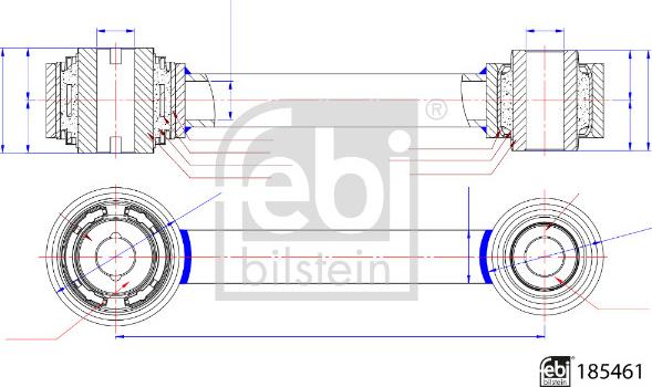 Febi Bilstein 185461 - Тяга / стойка, подвеска колеса autospares.lv