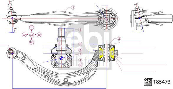 Febi Bilstein 185473 - Рычаг подвески колеса autospares.lv