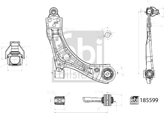 Febi Bilstein 185599 - Рычаг подвески колеса autospares.lv