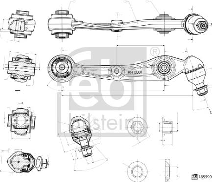 Febi Bilstein 185590 - Рычаг подвески колеса autospares.lv