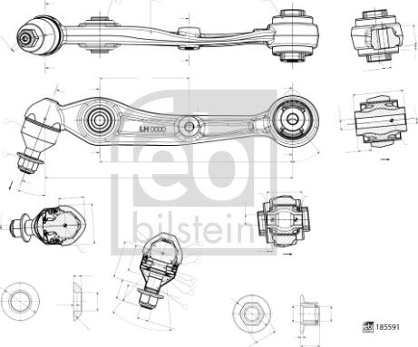 Febi Bilstein 185591 - Рычаг подвески колеса autospares.lv