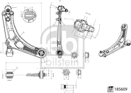 Febi Bilstein 185609 - Рычаг подвески колеса autospares.lv