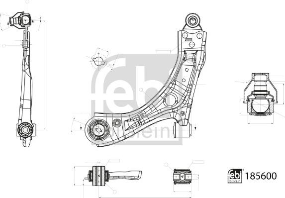 Febi Bilstein 185600 - Рычаг подвески колеса autospares.lv